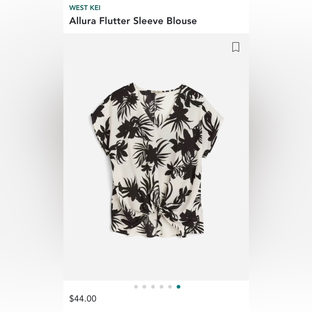 WEST KEI (Stitch Fix) Flutter Sleeve Blouse (EXCELLENT condition, size M)